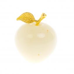 Сувенир "Яблоко" из белого оникса (2)