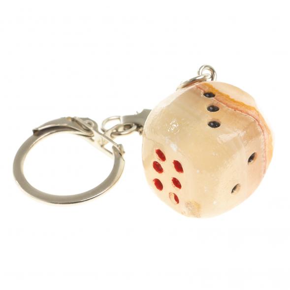 Брелок &amp;quot;Игральный кубик&amp;quot; из камня оникс 2х2 см 123897