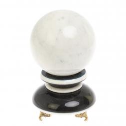 Шар &amp;quot;Антистресс&amp;quot; из белого мрамора 10,5 см на подставке