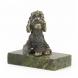 Бронзовая фигурка &amp;quot;Пудель&amp;quot; на подставке из змеевика 118617