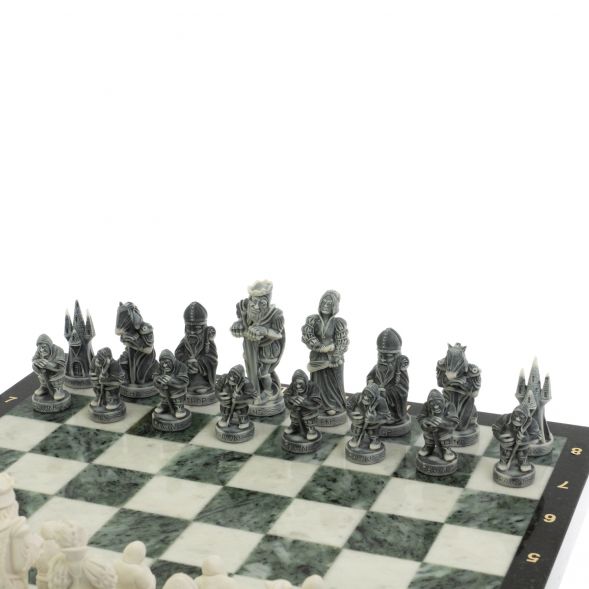Шахматы подарочные &amp;quot;Средневековье&amp;quot; доска 40х40 см змеевик / мрамор 129361
