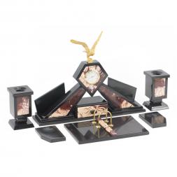 Настольный набор из яшмы &amp;quot;Орел&amp;quot;