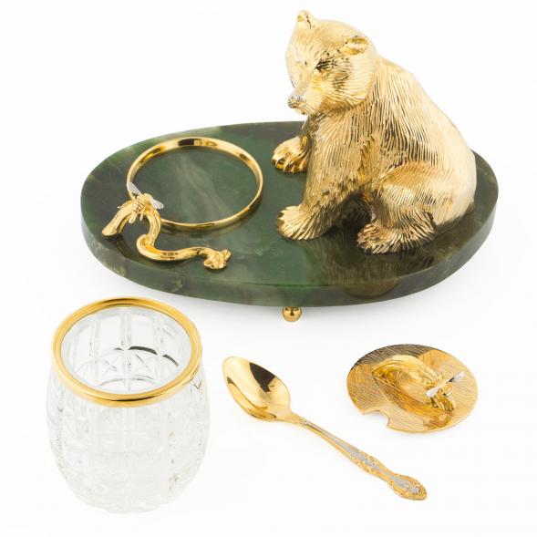 Медовница из нефрита &amp;quot;Медведь&amp;quot; 119362