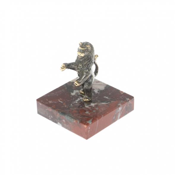 Настольная статуэтка &amp;quot;Лев на двух лапах&amp;quot; креноид бронза 128757