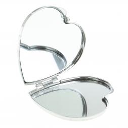 Зеркальце &amp;quot;Сердце&amp;quot; из змеевика с ящерицей цвет серебро