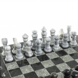 Шахматы с гравировкой &amp;quot;Турнирные&amp;quot; доска 36х36 см мрамор змеевик