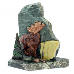 Сувенир &amp;quot;Лось&amp;quot; камень змеевик