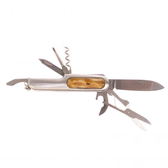 Нож мультитул складной 7 в 1 с камнем оникс 126736