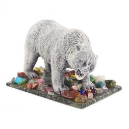 Сувенир "Медведь рычит" из мрамолита