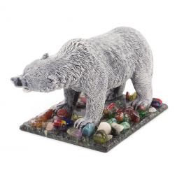 Сувенир "Медведь рычит" из мрамолита