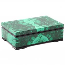 Малахитовая шкатулка "Классическая" 14х9х4,5 см