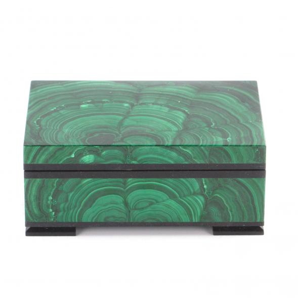 Шкатулка сувенирная из малахита 9х6х3,5 см