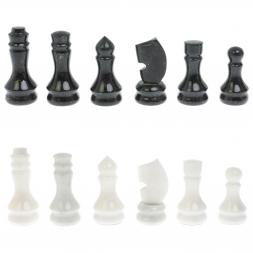 Шахматы каменные на бронзовых ножках мрамор / змеевик