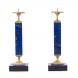 Декоративные подсвечники из натурального камня лазурит с бронзой пара 121853