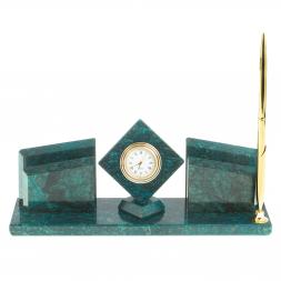 Письменный набор из змеевика "Куб"