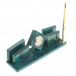 Письменный набор из змеевика "Куб"