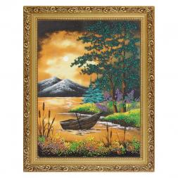 Картина &amp;quot;Летняя ночь&amp;quot; багет 36х46 см, каменная крошка