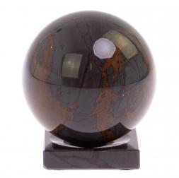 Шар на подставке из серого обсидиана 7 см