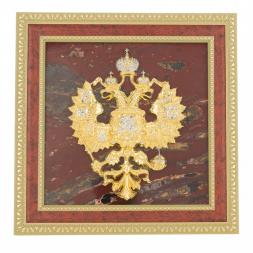 Панно &amp;quot;Герб России&amp;quot; яшма багет