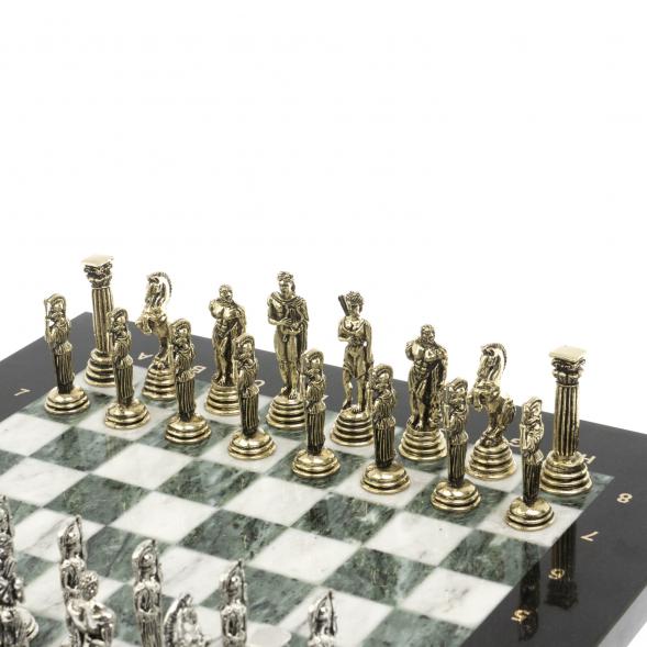 Шахматы подарочные &amp;quot;Афина&amp;quot; 32х32 см из змеевика и мрамора 128226