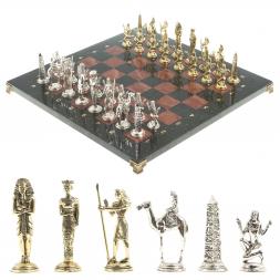 Шахматы &amp;quot;Древний Египет&amp;quot; доска 40х40 см лемезит змеевик