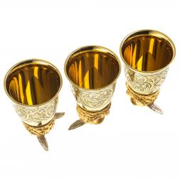 Стопки перевертыши "Филин" 70 мл 3 шт в подарочной упаковке Златоуст