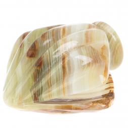 Часы «Ракушка» из оникса 10×10×5,5 см (3)