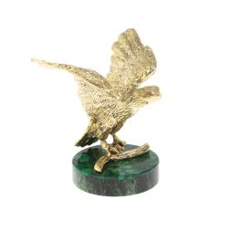 Бронзовая статуэтка &amp;quot;Кречет&amp;quot; на малахите