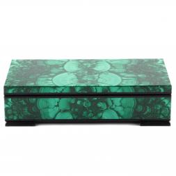 Шкатулка для хранения денег "Купюра" камень малахит 18,5х9,5х5 см