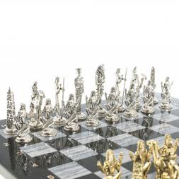 Шахматы &amp;quot;Древний Египет&amp;quot; доска 40х40 см серый мрамор