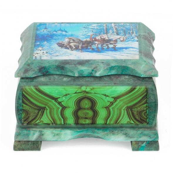 Шкатулка &amp;quot;Тройка лошадей&amp;quot; н1 13х10х7,5 см 118775