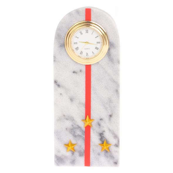 Часы &amp;quot;Погон старший лейтенант МВД&amp;quot; из мрамора 113179