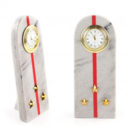 Часы "Погон старший лейтенант МВД" из мрамора