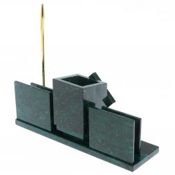 Письменный прибор "Менеджер" камень змеевик