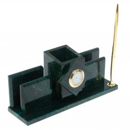 Письменный прибор "Менеджер" камень змеевик