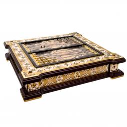 Нарды &amp;quot;Орнамент&amp;quot; пейзажная яшма Златоуст