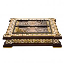 Нарды &amp;quot;Орнамент&amp;quot; пейзажная яшма Златоуст