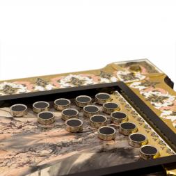 Нарды &amp;quot;Орнамент&amp;quot; пейзажная яшма Златоуст