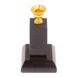 Подсвечник церковный &amp;quot;Столбик&amp;quot; черный змеевик