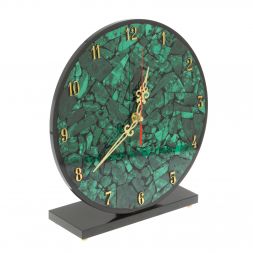 Часы настольные из малахита &amp;quot;Мозаика&amp;quot; 26,5х8х28 см