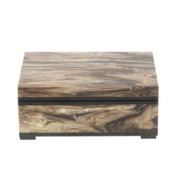 Шкатулка из окаменелое дерево 11,5х9х4,5 см