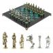 Шахматы подарочные &amp;quot;Галлы и Римляне&amp;quot; 36х36 см из змеевика 128229