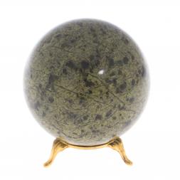 Шар 9 см зеленый змеевик