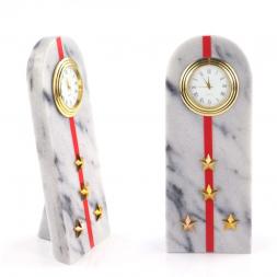 Часы "Погон капитан МВД" из мрамора