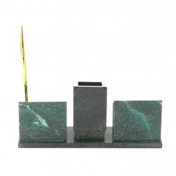 Письменный прибор "Россия" из змеевика