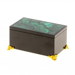Шкатулка из малахита &amp;quot;Тайна&amp;quot; 10,5х6,5х5 см