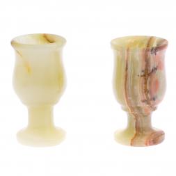 Набор рюмок из оникса 2 шт 20 мл 3,8х7 см в коробке (1,5х3)