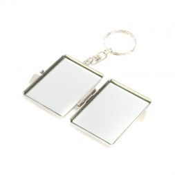 Складное зеркало брелок тигровый глаз прямоугольное