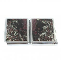 Портсигар на 20 сигарет с зажигалкой камень эвдиалит