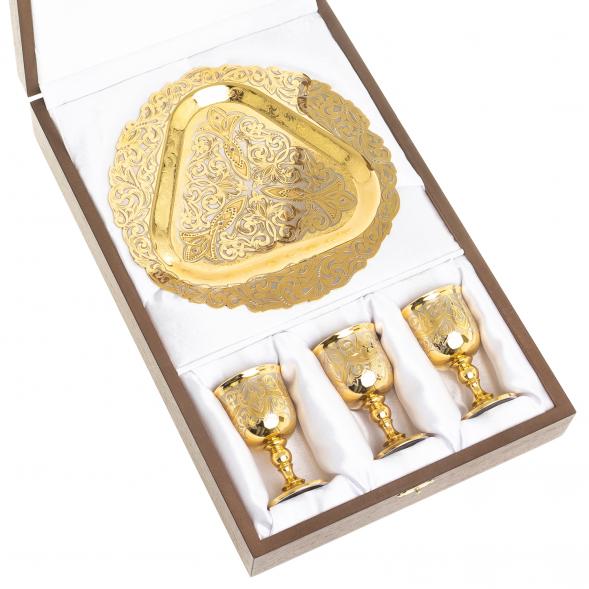 Набор рюмки на подносе 40 мл 3 шт Златоуст 122945